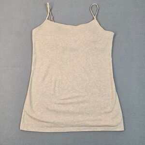 No Boundaries Womens Cami Tank Top Beige Heather Adjustable Strap Size L 11-13